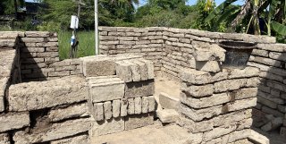 Clay brick building in Thailand