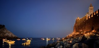 La festa della Madonna Bianca in Portovenere, Italy