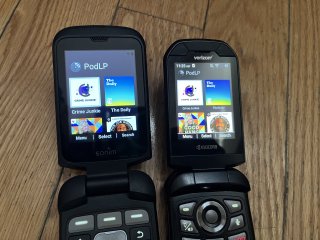 PodLP on Android Flip Phones